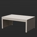 Modern Wooden Dining Table With Simple Rectangular Design Light Colored Surface And Sturdy Legs 3d model
