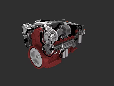 High Performance Yacht Engine With Industrial Design And Mechanical Components 3d model