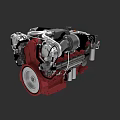 High Performance Yacht Engine With Industrial Design And Mechanical Components 3d model