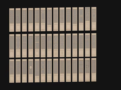 Traditional Carved Lattice Windows Design With Wooden Frames And Decorative Patterns Arrangement 3d model