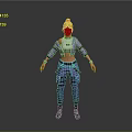 Casual Daily Clothing Outfit With Purple Cargo Pants White Jacket And Black Boots