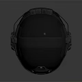 Black Tactical Helmet With Adjustable Straps And Military Protective Gear Design
