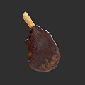 Delicious Chocolate Ice Cream Bar With Wooden Stick And Textured Surface