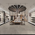 Modern Men's Clothing Store Business Men's Clothing Store Men's Clothing Store Shelf Men's Clothing Store Shelf Clothing Store Door Head 3d model