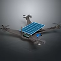 Solar Powered Drone With Multiple Propellers And Efficient Solar Panel System 3d model