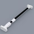 Modern White Shower Bar With Metal Rod And Spray Nozzle Head Design