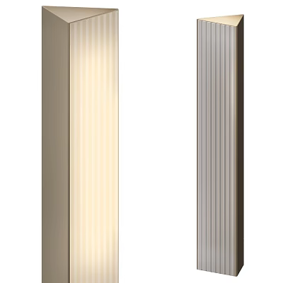 Contemporary Striped Wall Lamp Styles In Beige Silver And Gray Hues 3d model
