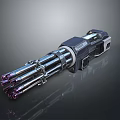 Modern Multi Barrel Tactical Weapon With Metallic Sleek Design And Advanced Firearm Features