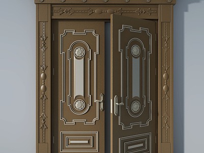 French carved entrance door double door French door model