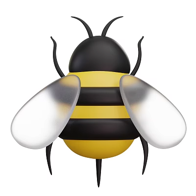 Modern Little Bee Bee Insect Cartoon Little Bee Cartoon Bee 3d model