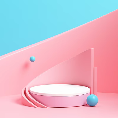 Modern Booth Background 3d model