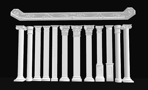 European Roman Column 3d model