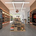 Modern Convenience Store Exterior with Glass Front and Daily Products