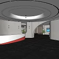 Modern Reception Office Reception Hall 3d model