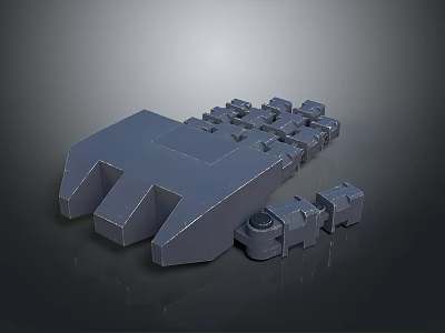 3D Rendered Hardware Tools Set Including Wrench and Small Metallic Gray Parts 3d model