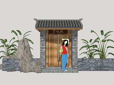 New Chinese Style Gate Farm Gate model