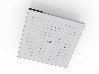 Modern Square Chrome Shower Head With Sleek Design And Multiple Water Nozzles 3d model