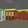Pharmacy Store Interior With Well Organized Shelves And Various Medicines