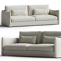 Modern Double Sofa Silent Double Sofa Fabric Double Sofa Nordic Double Sofa 3d model