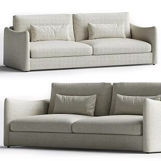 Modern Double Sofa Silent Double Sofa Fabric Double Sofa Nordic Double Sofa 3d model