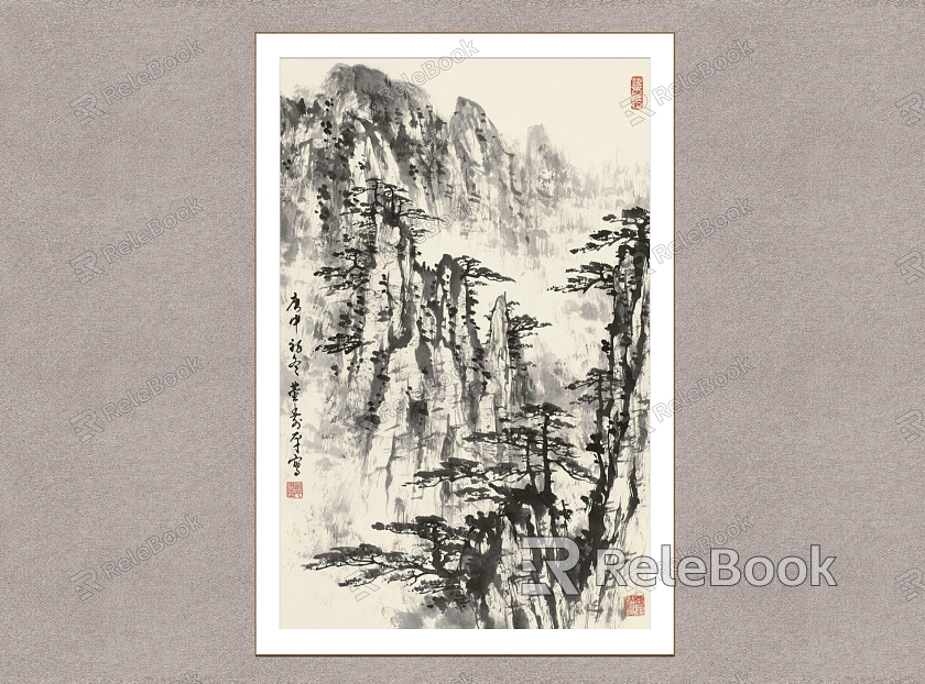 Huangshan Songyun Dong Shouping Landscape Decorative Painting Wall Decorative Painting model