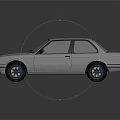 Silver Classic Sedan With Sleek Body Design Black Alloy Wheels And Grey Background Reflection