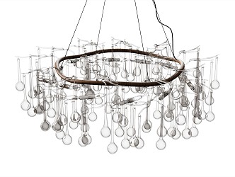 Modern Crystal Chandelier Art Chandelier Decorative Chandelier Spherical Chandelier Glass Chandelier Long Strip Chandelier 3d model