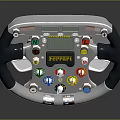 Ferrari MOMO Racing Car Steering Wheel with Control Buttons and Brand Logo