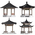New Chinese style pavilion combination 3d model