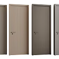 Modern Hinged Doors With Various Wood Textures And Neutral Color Tones