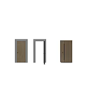 Modern Oak Wooden Doors With Vertical Slats And Sleek Handle Design