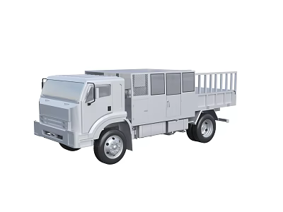Truck function car trackless rubber wheel car 3d model