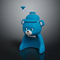Blue Bear Shaped Manual Kitchen Grinder Appliance With Cute Design Handle 3d model
