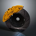Utility Vehicle High Performance Brake System With Yellow Calipers And Vented Discs