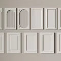 White Door Panels With Various Designs For Interior Decoration 3d model