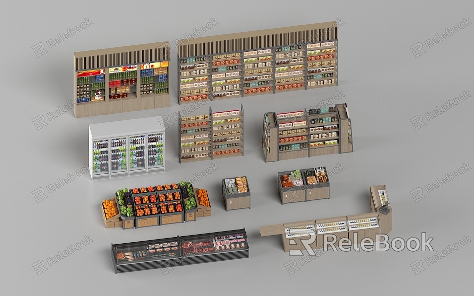 Modern Supermarket Snack House Shelf Supermarket Shelf model