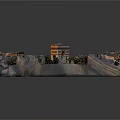 Arc de Triomphe In Cityscape With Historic Buildings 3d model