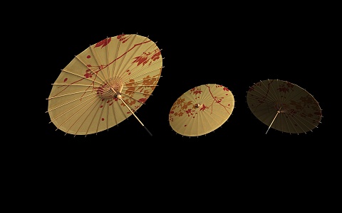 New Chinese Umbrella Oil Paper Umbrella 3d model