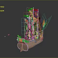 Decorative Paper Boat Model Adorned With Colorful Butterflies And Ornamental Details