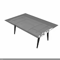 Contemporary Modern Table Featuring Transparent Glass Top And Dark Wooden Legs Design