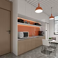 Modern Leisure Area With Colorful Hexagonal Ceiling Marble Floor And Sofa