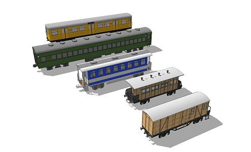 modern train carriage 3d model