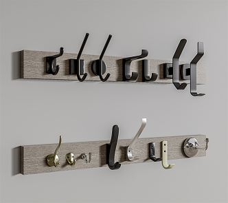 Modern Hook Hanging Coat Hook Combination 3d model