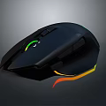 Ergonomic Black Gaming Mouse With Colorful RGB Lighting And Sleek Design
