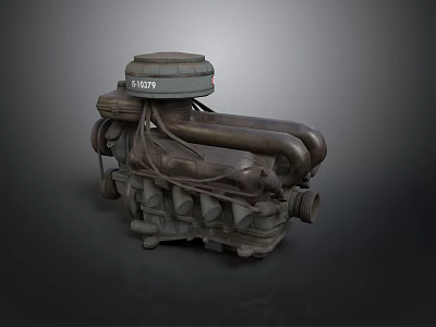 Realistic style car engine engine engine car machinery metal industrial parts structure 3d model