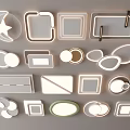 Modern Ceiling Lights with Various Geometric Shapes Star Square and Circular Designs 3d model