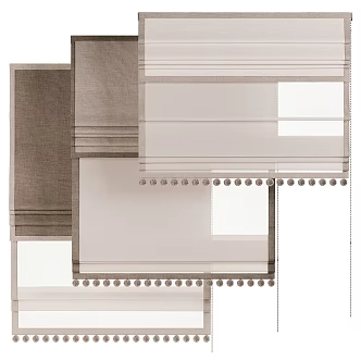 Modern children's curtains 3d model
