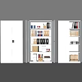 White Filing Cabinets With Open Doors Containing Folders Books And Office Supplies