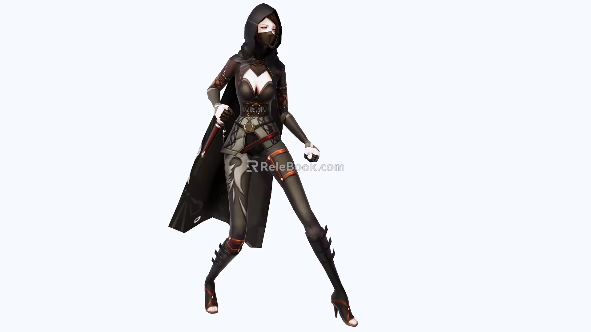 Modern game character female chivalrous man 3d model