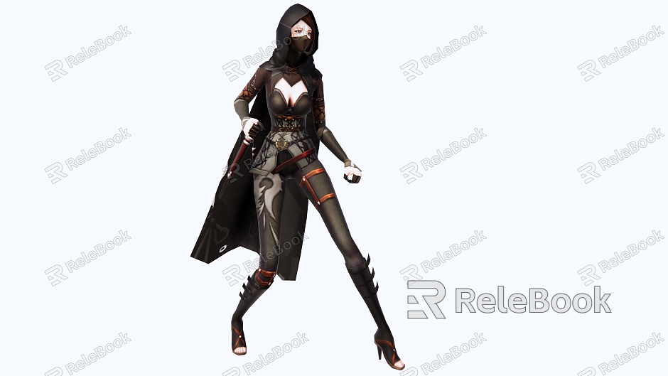 Modern game character female chivalrous man model